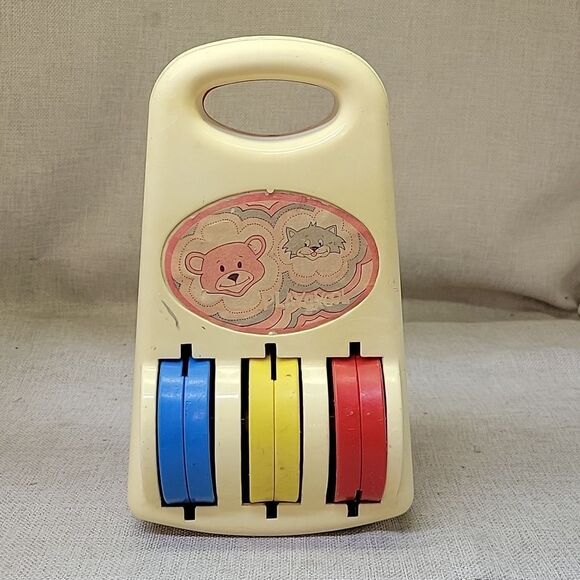 1970’s Vintage Wood PlaySkool Work Bench, Bell Stacker, Roller Chimes - Picture 10 of 12